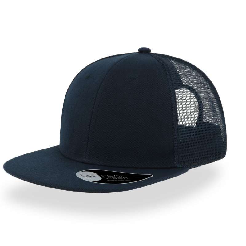 Casquette visière plate style trucker - casquette filet à prix grossiste