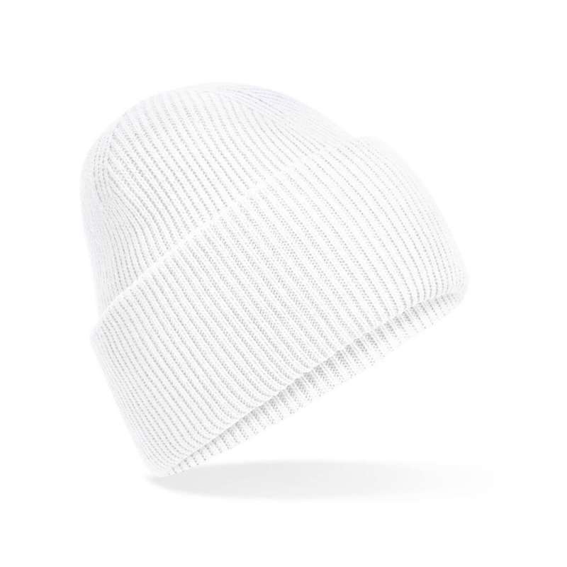 Dubbelzijdige polyester beanie met brede omslag - Muts tegen groothandelsprijzen
