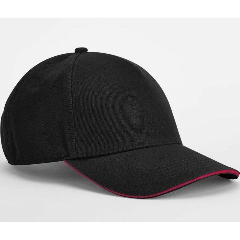 Boné de Algodão Orgânico 5 Painéis com Liseré - casquete ecológica a preço grossista