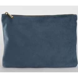 Velourpouch med metal...