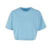 T-shirt curto oversize feminino com mangas direitas - t-shirt oversize a preço grossista