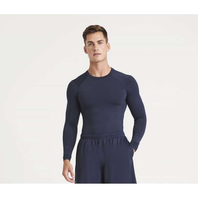 Slim fit langærmet sportstrØje i genanvendt polyester - Genanvendeligt tilbehør til engrospris