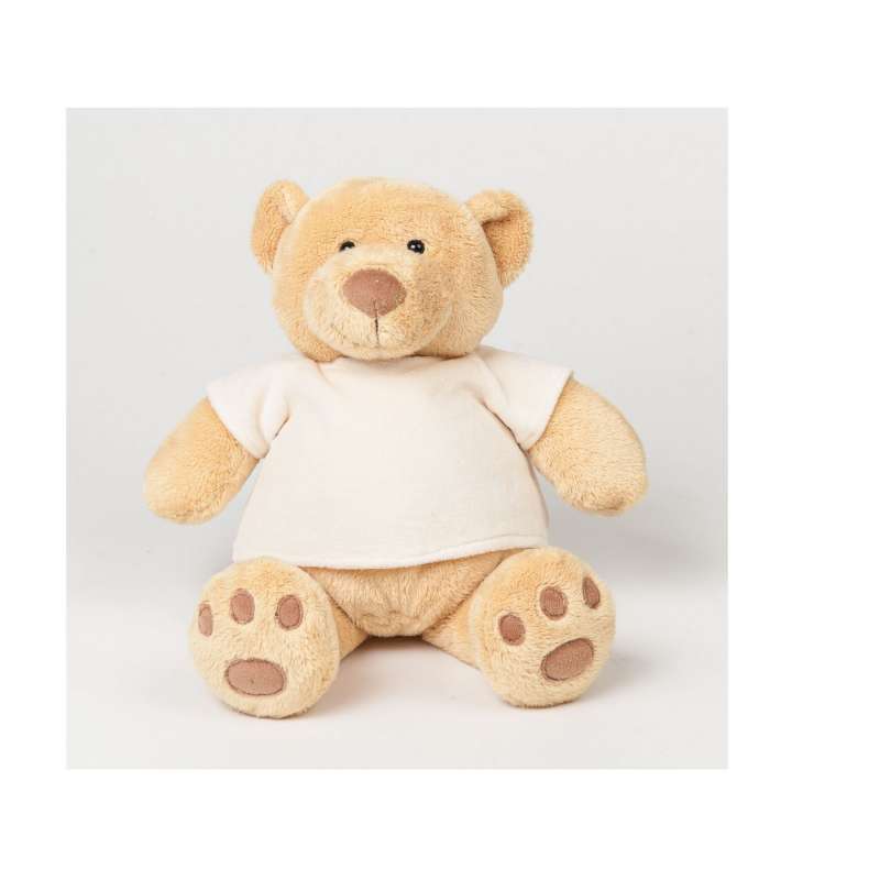 Ursinho de Peluche Veludo Ecru M (28 cm) - ursos de peluche a preço grossista