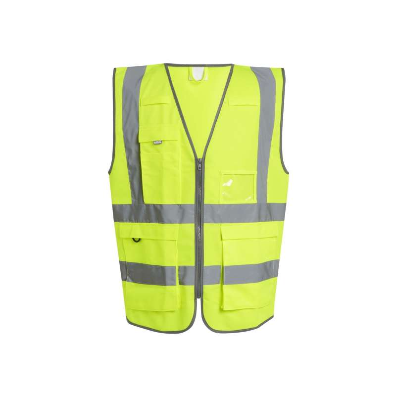 Gilet di sicurezza multi-tasche giallo/nero a prezzi all'ingrosso - Gilet giallo a prezzi all'ingrosso