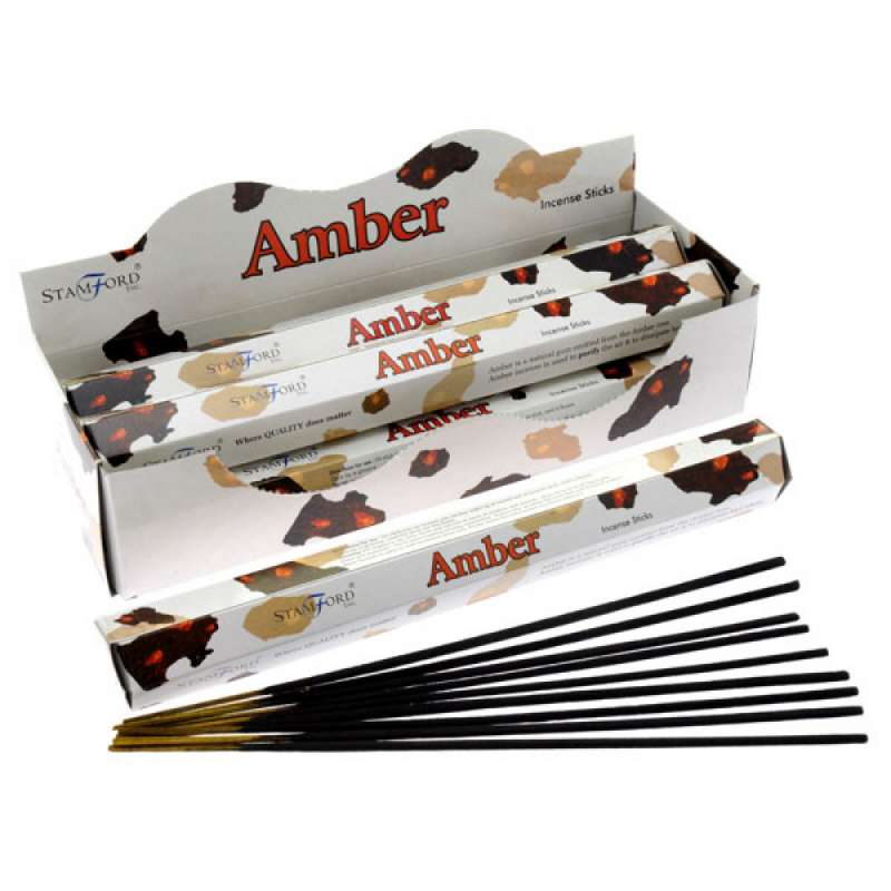Amber hexagonale wierookstokjes 20 stuks - Wierook tegen groothandelsprijzen