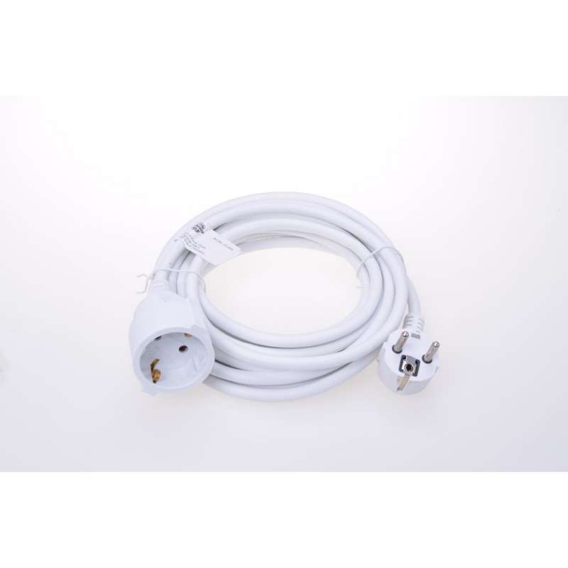 Cable alargador blanco, 5 metros - alargador eléctrico a precios de mayorista