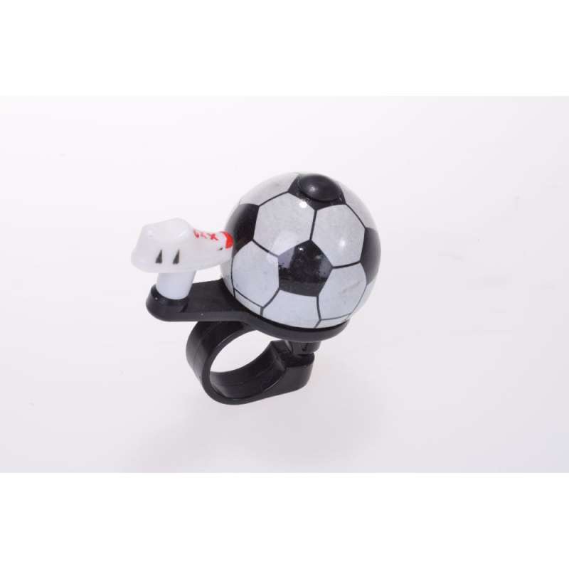 Fodbold cykelklokke 38 mm sort/hvid - Cykelklokke til engrospris