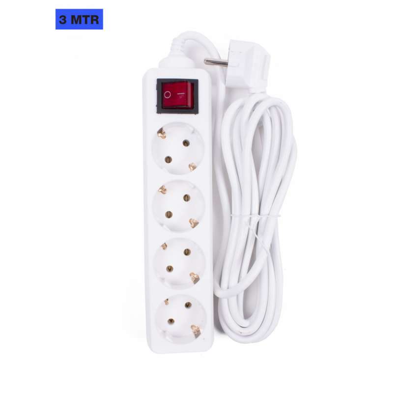 4-fach Steckdose mit Schalter 3,0 m zu Großhandelspreisen - Verlängerungskabel zu Großhandelspreisen
