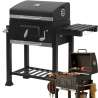 To-delt havegrill med termometer og hylde - Grill til engrospris