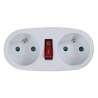 Distribuidor eléctrico de 2 tomas, compacto blanco - regleta a precios de mayorista