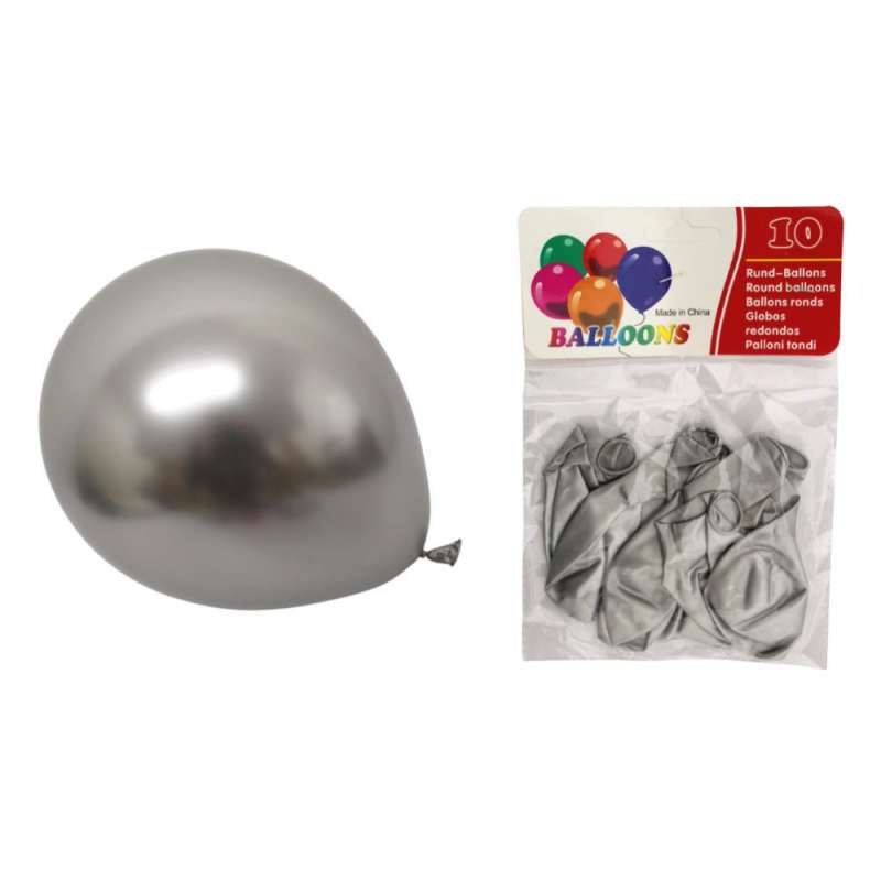 Ballons en latex de 12 pouces de couleur argent mé - ballon de baudruche à prix grossiste