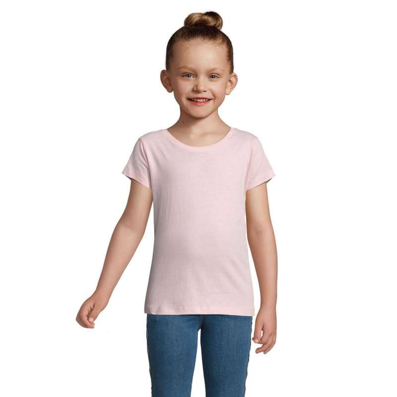 Tee-shirt fillette 100% coton semi-peigné Ringspun - T-shirt enfant à prix grossiste