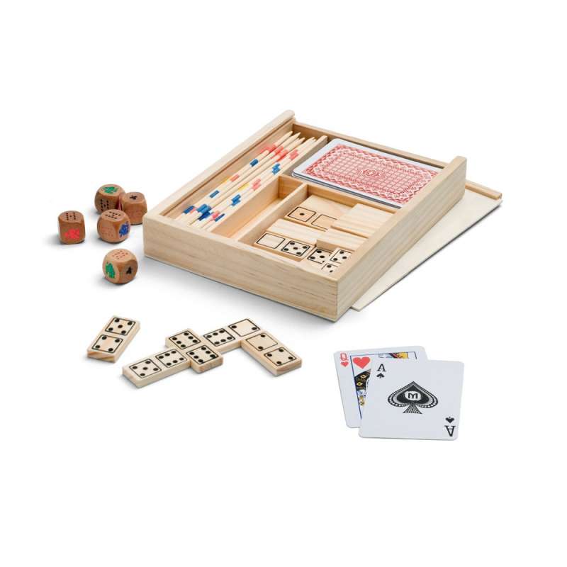 4-in-1 Wooden Family Game Set, 190mm at wholesale prices - Miscellaneous Games at wholesale prices