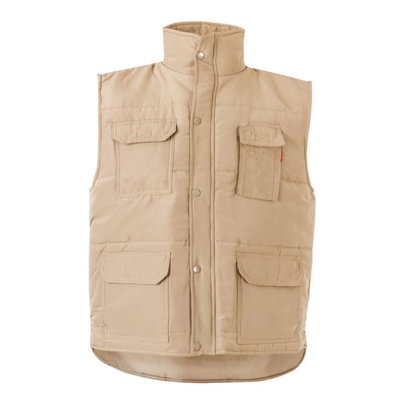 Gilet rembourré multipoches 220g/m², en polyester 100% à prix de gros - Veste reporter à prix grossiste