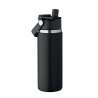 Garrafa térmica inox reciclado dupla parede com palhinha - Garrafa isotérmica a preço grossista