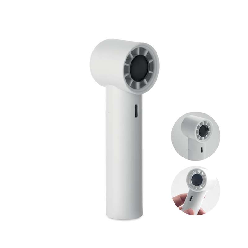 Genopladelig ABS-ventilator 2600mAh, skærm og 5 hastigheder - Vifte til engrospris
