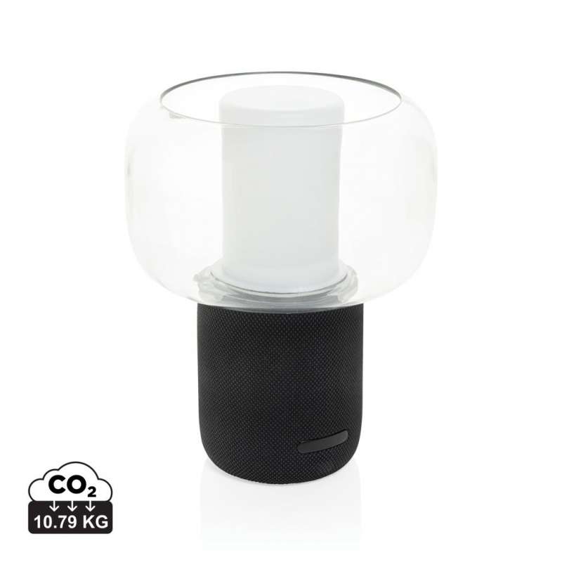 Luz Bluetooth preta em plástico reciclado - Coluna a preço grossista