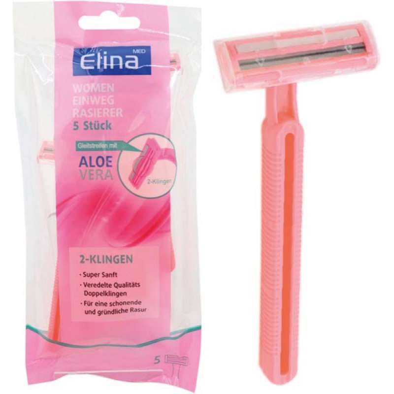 Einwegrasierer 5er Set für Damen, 2 Klingen zu Großhandelspreisen - Rasierer zu Großhandelspreisen