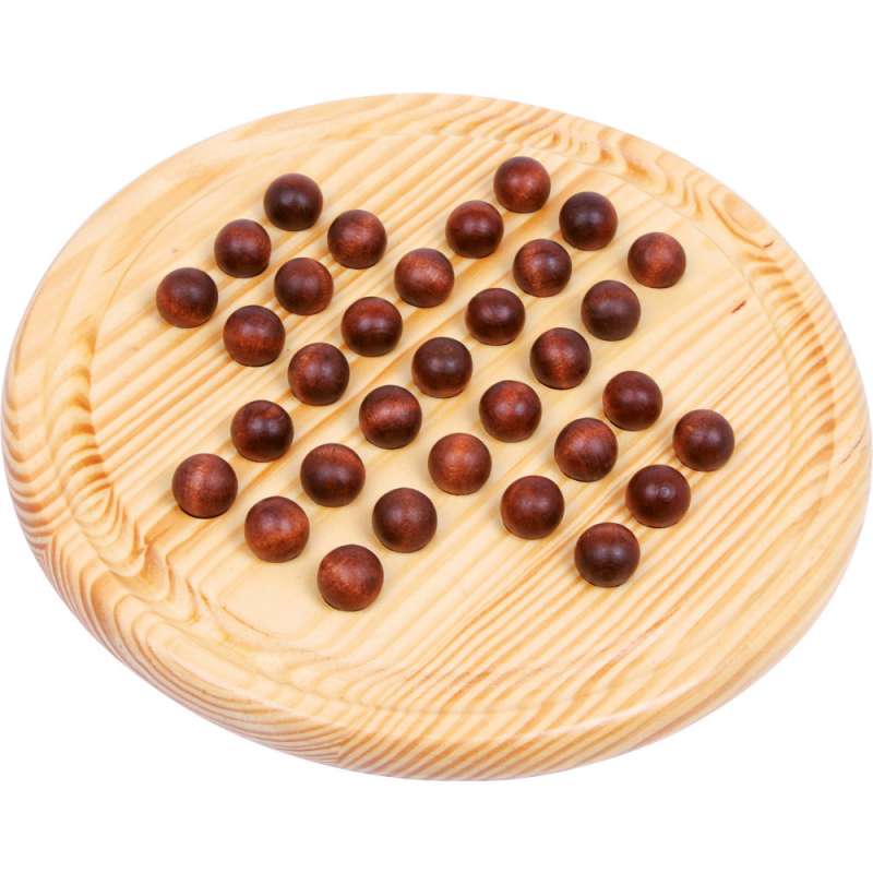 Boule solitaire en bois, 21,5x21,5x2,5cm - solitaire à prix grossiste