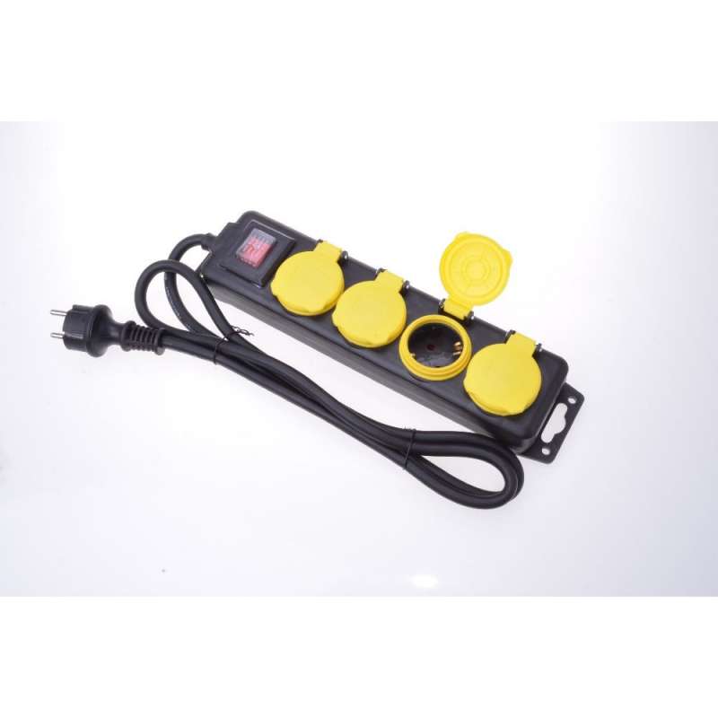 Regleta de 4 tomas IP44 1,4 m - alargador eléctrico a precios de mayorista