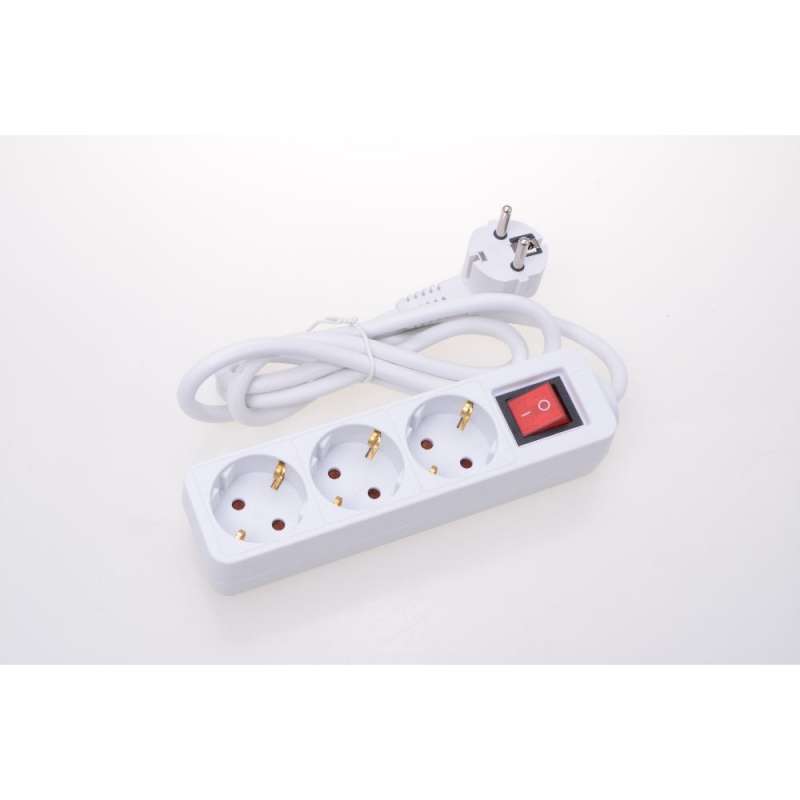 Alimentatore bianco a 3 prese 235 mm - multipresa a prezzi all'ingrosso