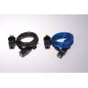 Cabo de aço antirroubo 1500 mm azul preto - Antivol de bicicleta a preço grossista Cabo de aço antirroubo 1500 mm azul preto - Antivol de bicicleta a preço grossista