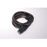 Cable antirrobo en espiral 15 mm x 1800 mm - Candado de bicicleta a precios de mayorista Cable antirrobo en espiral 15 mm x 1800 mm - Candado de bicicleta a precios de mayorista