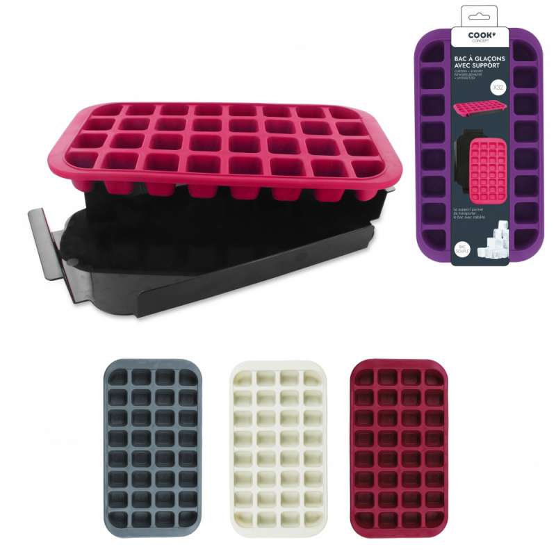 Cubitera de 32 cubitos con soporte a precios de mayorista - bandeja de hielo a precios de mayorista