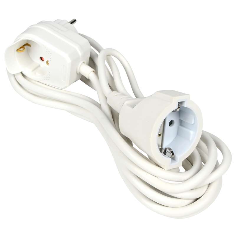Cabo de extensão de 5 m Tomada 3 x 1 a preço grossista - rallonge elétrica a preço grossista