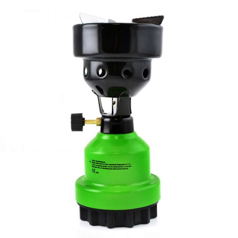 Fogão de campismo compacto de metal verde 1,2 kW a preço grossista - fogão portátil a preço grossista