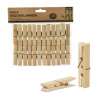 Pregador de roupa em bambu natural, 6 cm x 1,8 cm, embalagem de 24 - Prendedor de roupa a preço grossista Pregador de roupa em bambu natural, 6 cm x 1,8 cm, embalagem de 24 - Prendedor de roupa a preço grossista