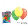 lot de 100 ballons latex vert jaune rouge 30cm - ballon de baudruche à prix de gros