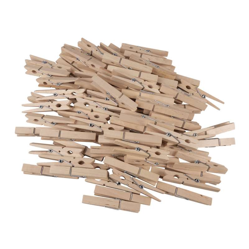 pince à linge bois, 72 mm, 100 pièces à prix grossiste - Pince à linge à prix de gros