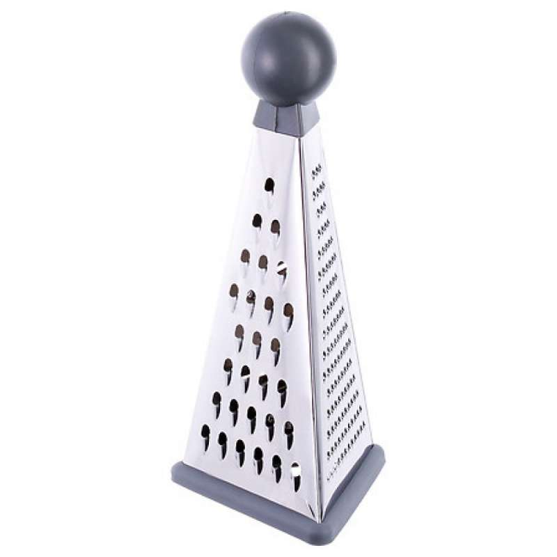 Escofina piramidal de acero inoxidable y silicona plateada - rallador a precios de mayorista