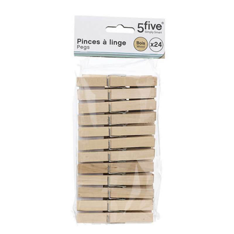 Piantone in legno beige x24 - Molletta per il bucato a prezzi all'ingrosso