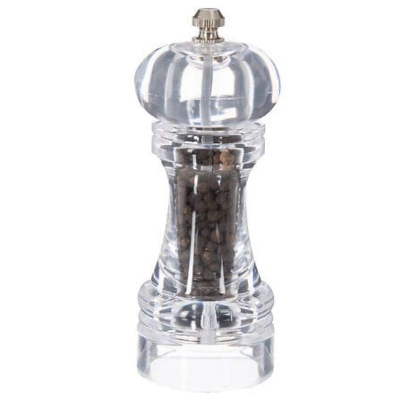 Moinho de pimenta mecânico em plástico transparente - saleiro a preço grossista