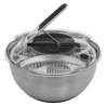 essoreuse levier inox 3,5l, noir blanc - essoreuse à salade à prix grossiste