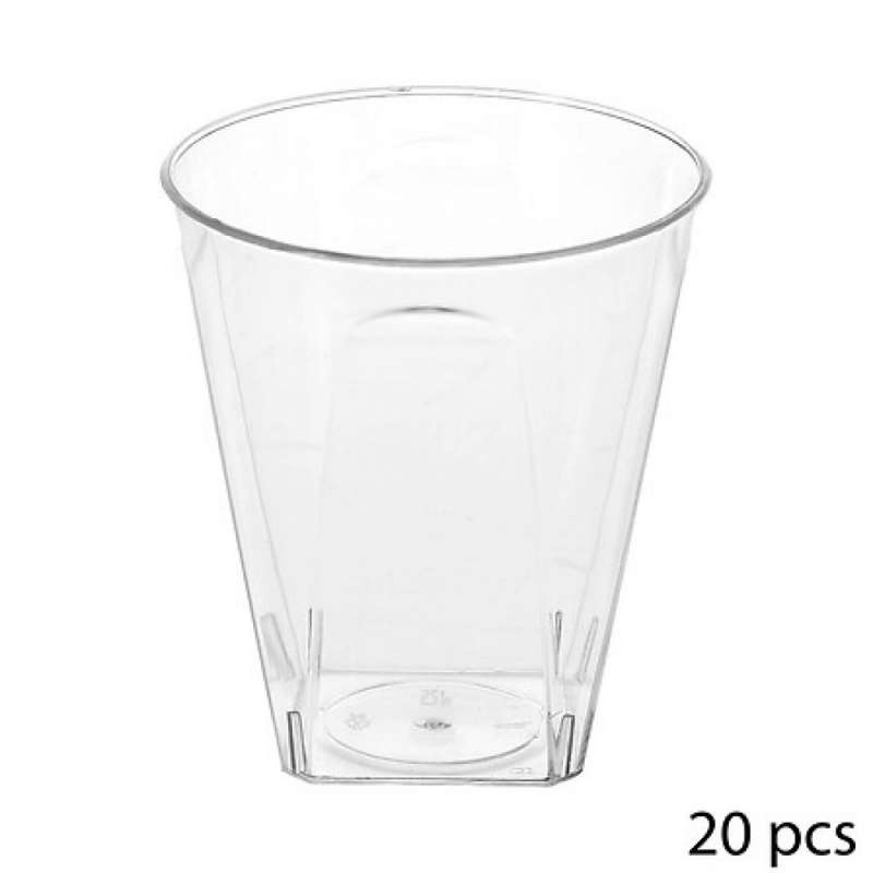 ver x20 facet plastique 6cl cocktail, transparent - Verrine à prix grossiste