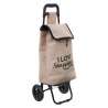 Beige jute tweekleurige trolley - winkelwagentje tegen groothandelsprijzen