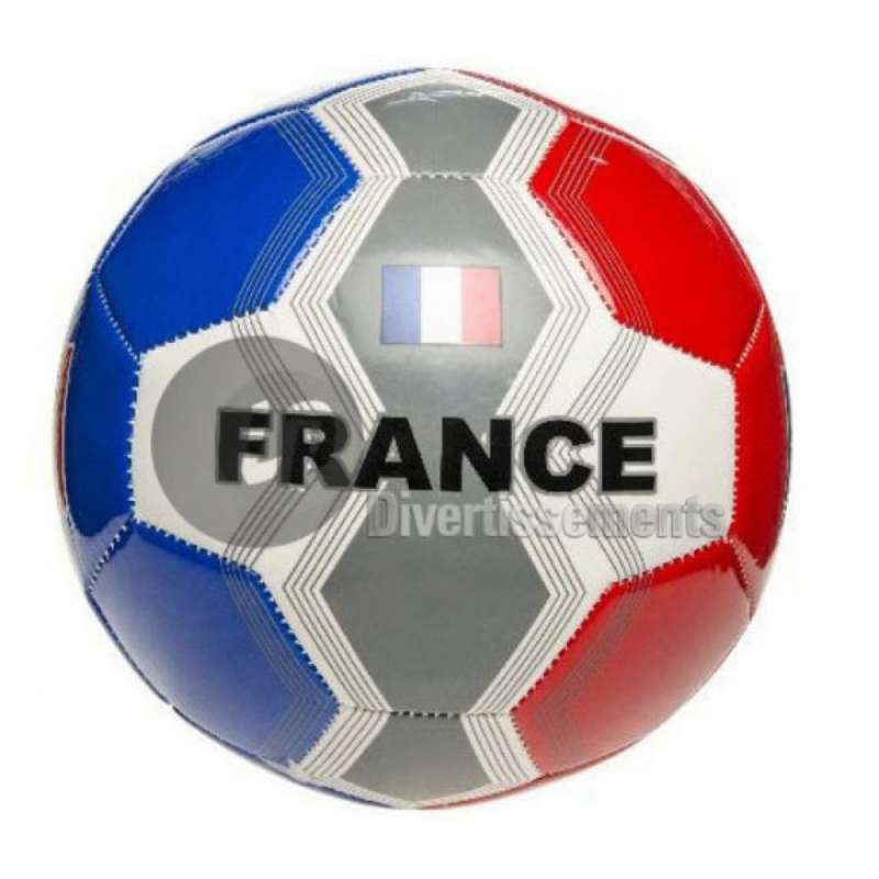 Balón de imitación de cuero azul, blanco y rojo - balón de fútbol a precios de mayorista