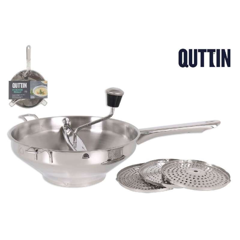 Moulin à légumes en acier Quttin 24 cm avec 3 disq - moulin à légume à prix grossiste