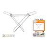portemanteau 18m aluminium argent / bleu foncé - séchoir à linge à prix de gros