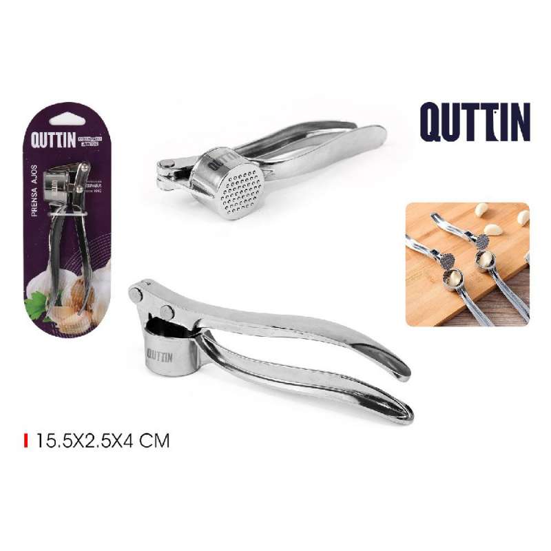 Verzilverde roestvrijstalen knoflookpers - knoflookpers tegen groothandelsprijzen