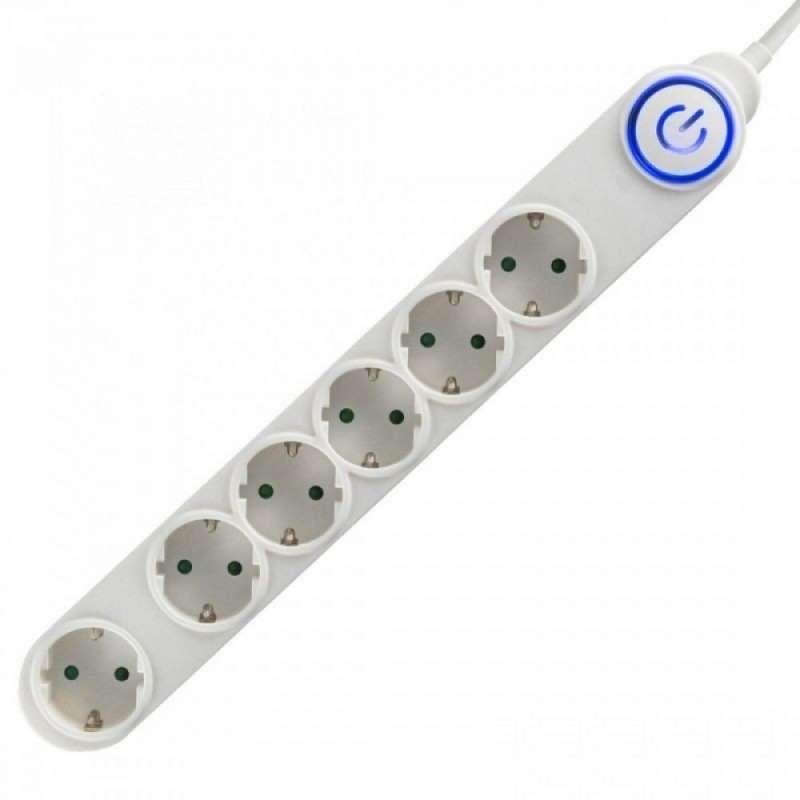 Extension réseau, 6 prises, 3500w, commutateur, ip - rallonge électrique à prix grossiste