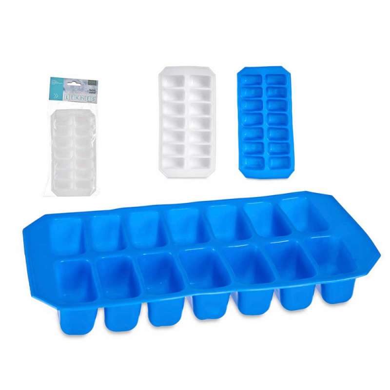 Cubitera de goma azul y blanca - bandeja de hielo a precios de mayorista
