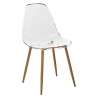 Silla transparente de PET y acero - silla de comedor a precios de mayorista