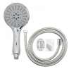 Chuveiro cromado com mangueira de aço inoxidável - pincel de chuveiro a preço grossista