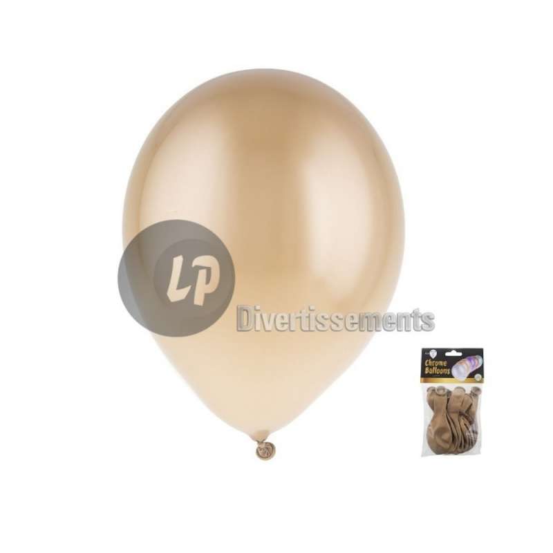 lot de 12 ballons latex métallisés OR 30.5cm - ballon de baudruche à prix de gros