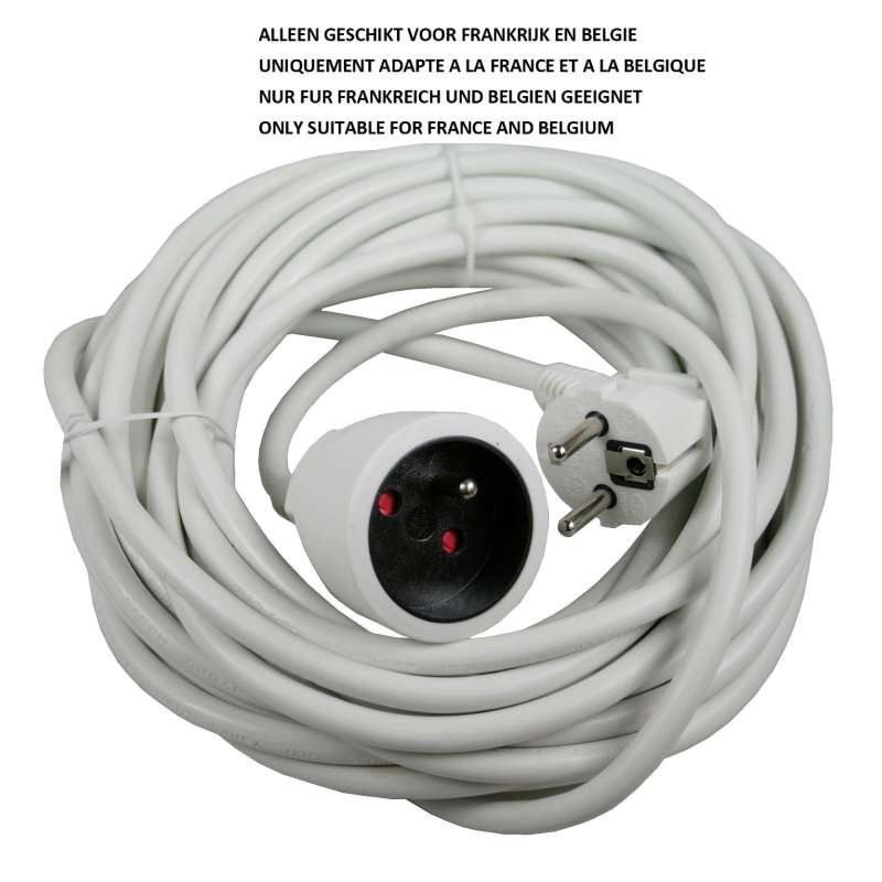 Forlængerledning med 3 stik, 10 m, sort - forlængerledning til engrospris