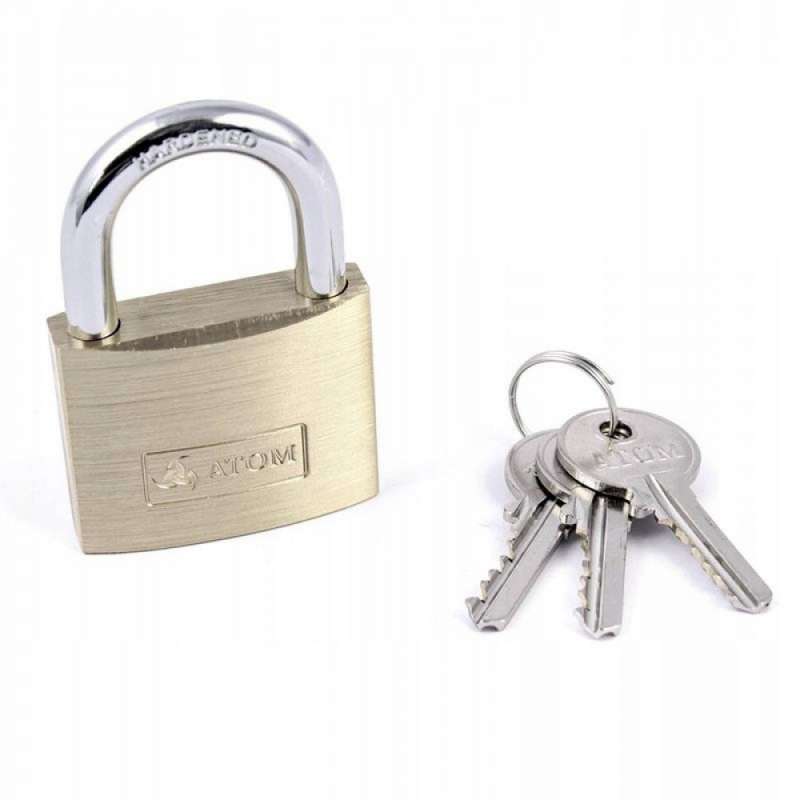 Cadeado reforçado em latão dourado a preço grossista - Cadeados a preço grossista